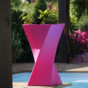 Contemporary Pot - 55 x 55 x H100 cm  Fuschia